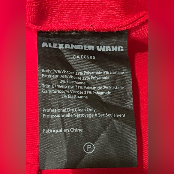 ALEXANDER WANG Snap Trimmed Asymmetrical Bodycon Long Sleeve Mini Dress M 8 $795 - Picture 11 of 11